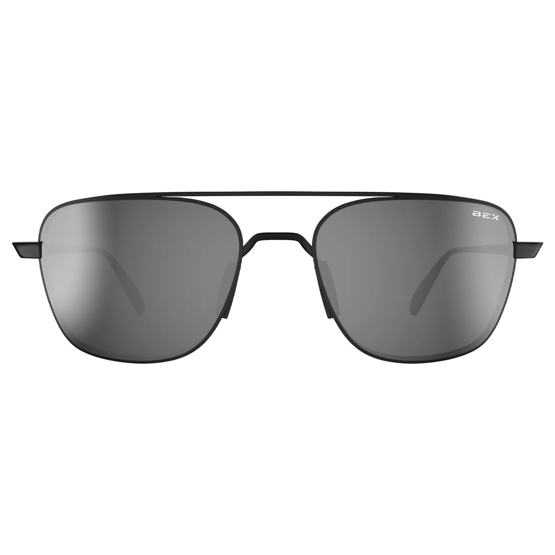 BEX Mach Matte Black Gray/Silver Sunglasses - S115MBGS