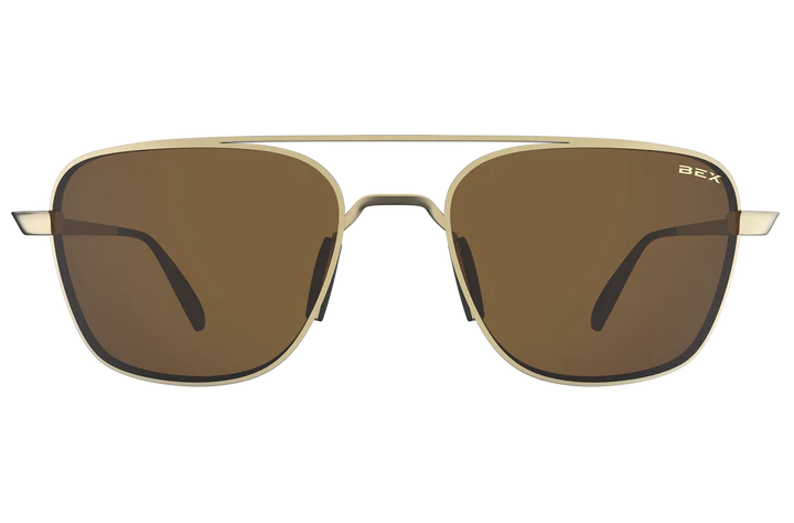 BEX Mach Matte Gold/Brown Sunglasses - S115MGB