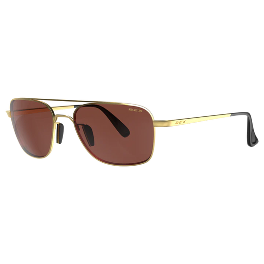 BEX Mach Matte Gold/Brown Sunglasses - S115MGB