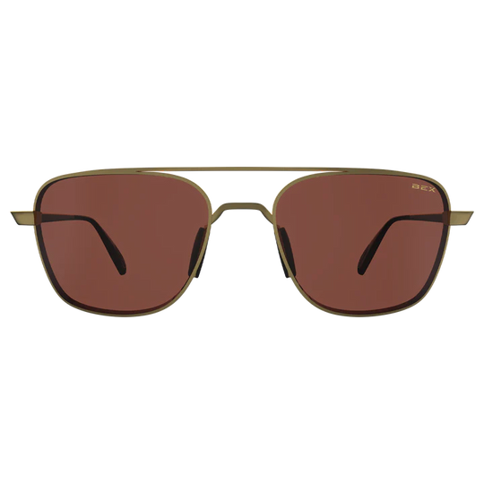 BEX Mach Matte Gold/Brown Sunglasses - S115MGB