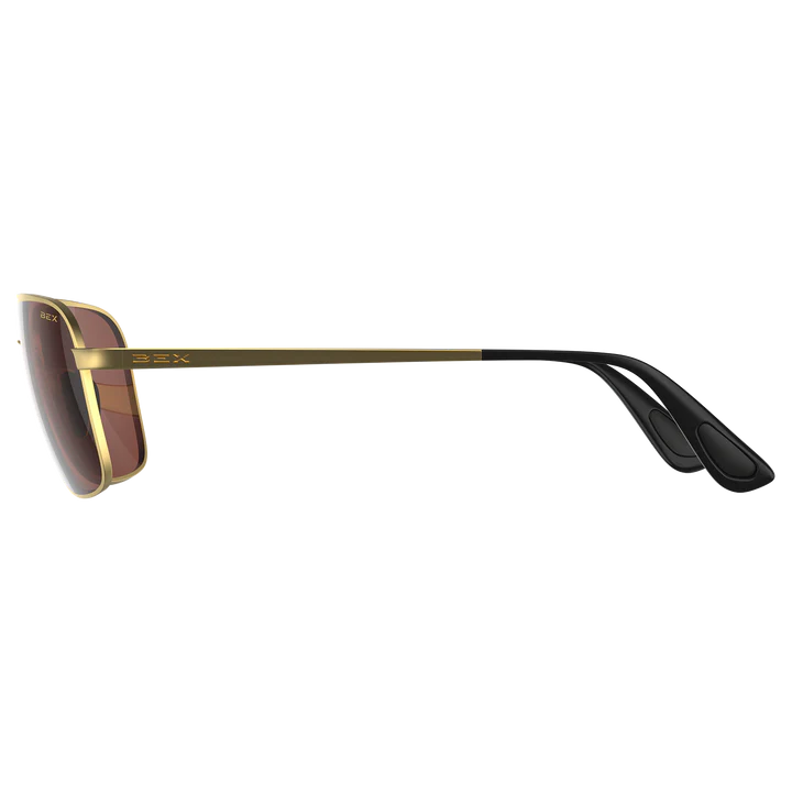 BEX Mach Matte Gold/Brown Sunglasses - S115MGB