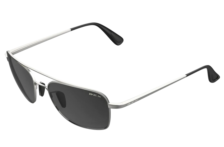 BEX Mach Matte Silver/Gray Sunglasses - S115MSG