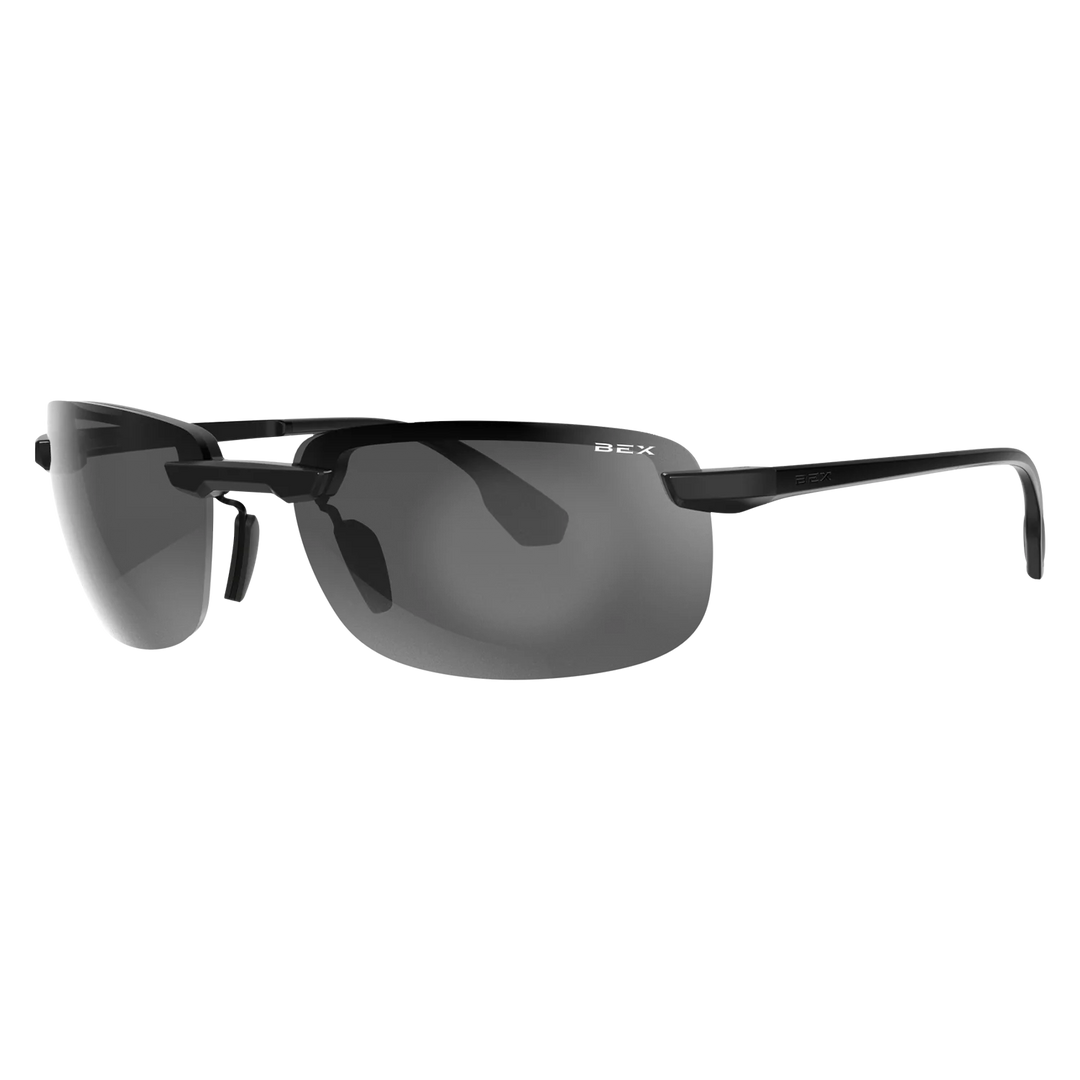 BEX RIPLEY Black/Grey/Silver Hybrid Rimless Sunglasses - S141BKGYSL