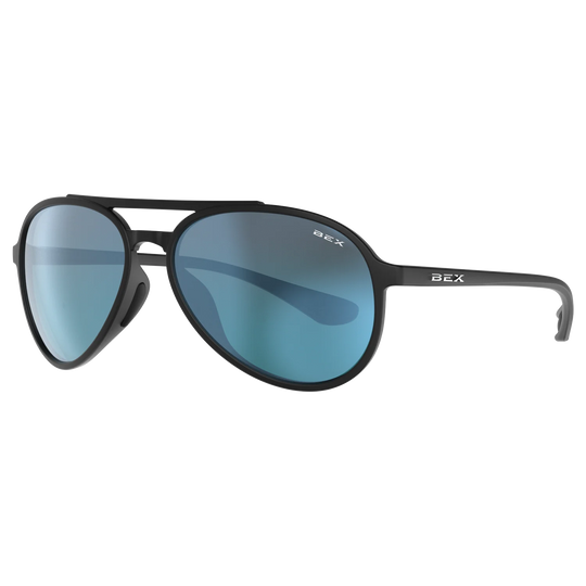 BEX Wesley Lite Black/Gray/Blue Silver Sunglasses - S124BKGYBS