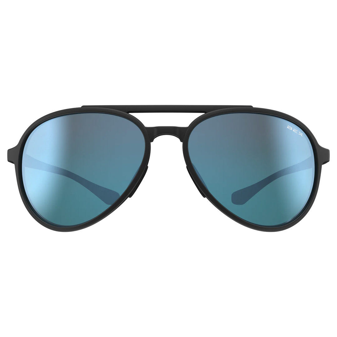 BEX Wesley Lite Black/Gray/Blue Silver Sunglasses - S124BKGYBS