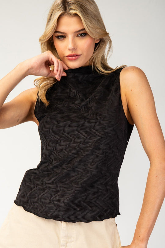 Ladies EESome Sleeveless Mock Neck Top - TK11451