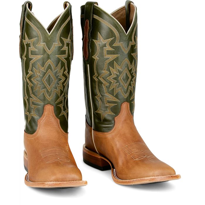 Men's Tony Lama Samuel Tan Cowhide with 13" fern Cowhide Tops - HE3715