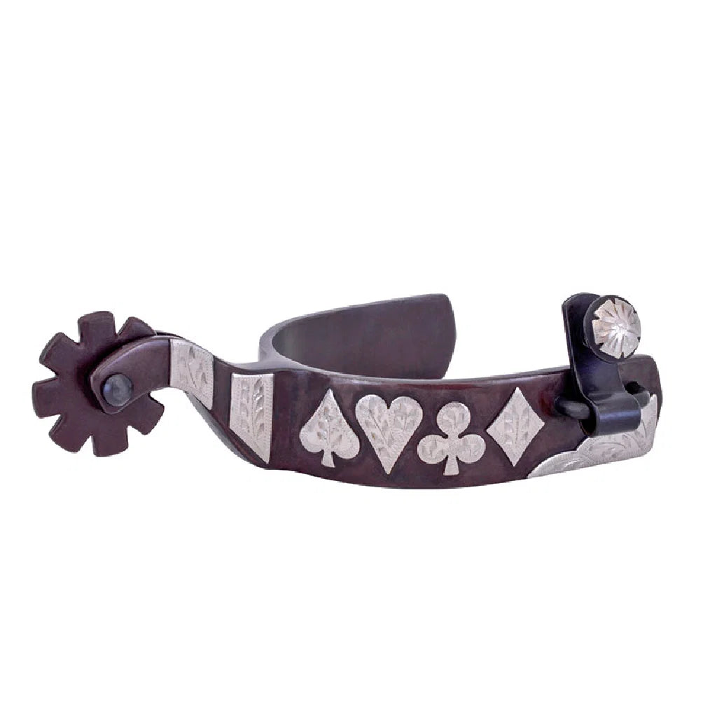 Partrade Cowboy Tack Tombstone Gambler Large Cup 2" Shank Spurs