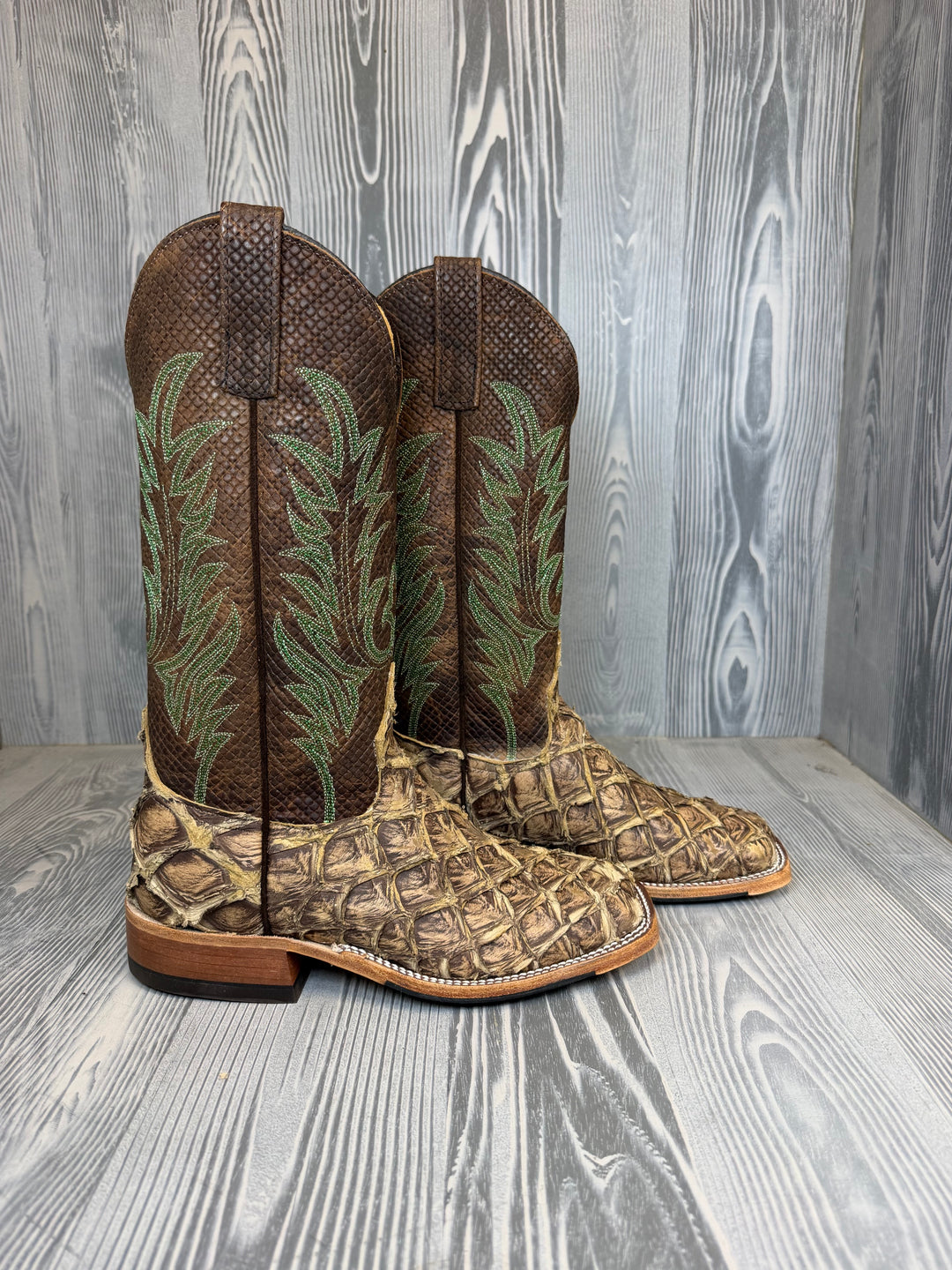 Men's Anderson Bean Saddle Rustic Big Bass with 13" Camel Chex Tops - Style 218