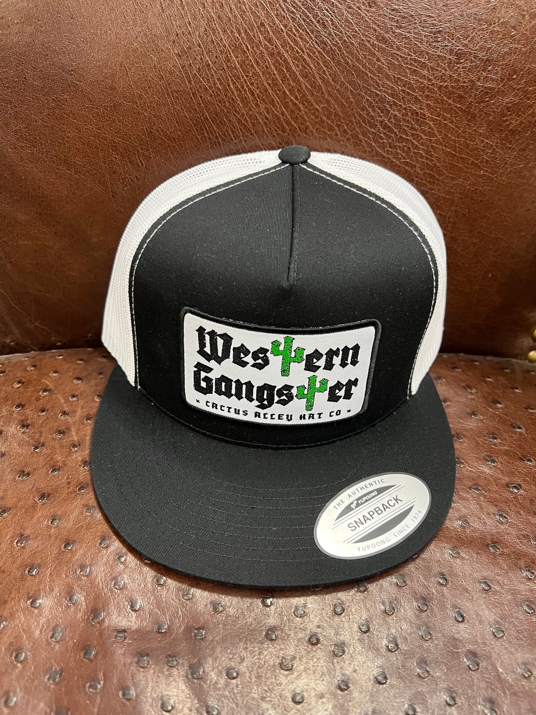 Cactus Alley 5 Panel Black/White Back Western Gangster Patch