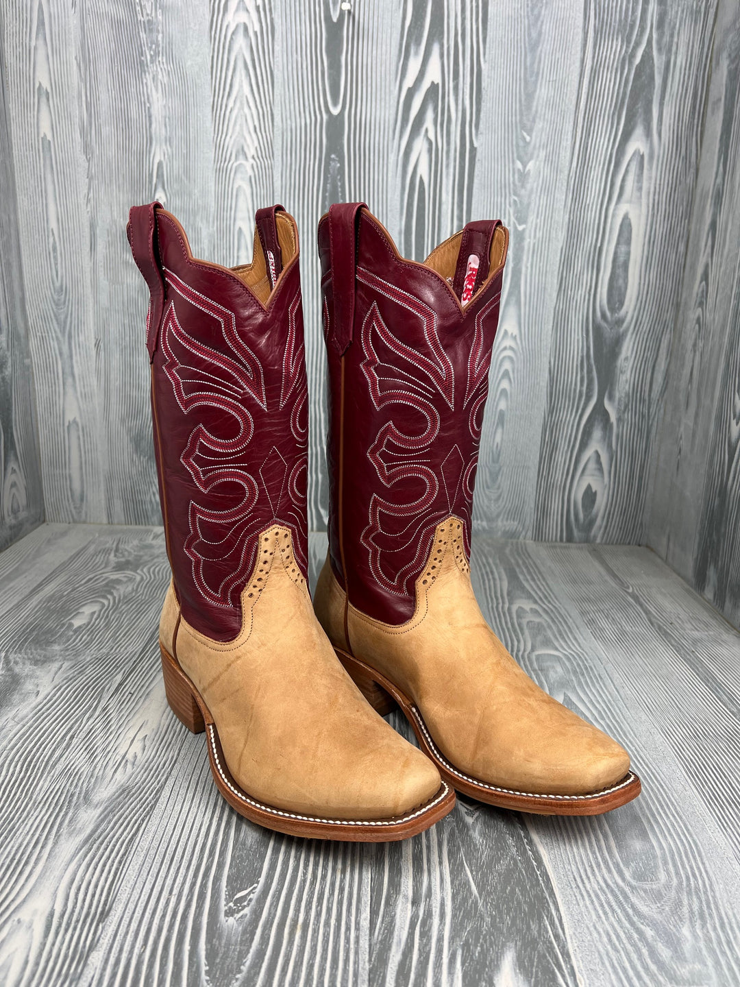 Men's Rios of Mercedes Cognac Wyoming with 13" Burgundy Calf Tops