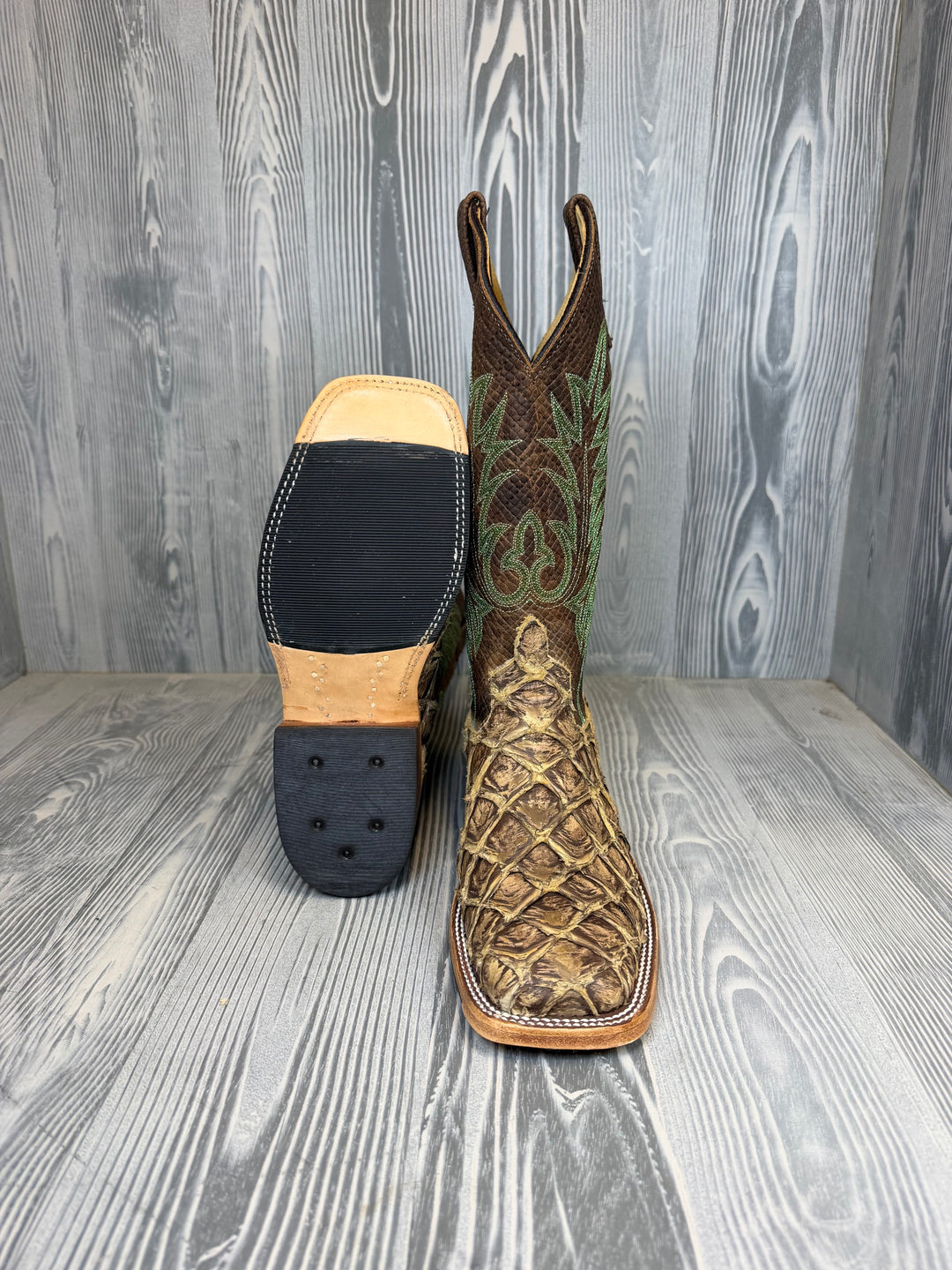 Men's Anderson Bean Saddle Rustic Big Bass with 13" Camel Chex Tops - Style 218