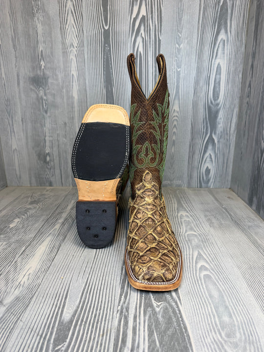 Men's Anderson Bean Saddle Rustic Big Bass with 13" Camel Chex Tops - Style 218