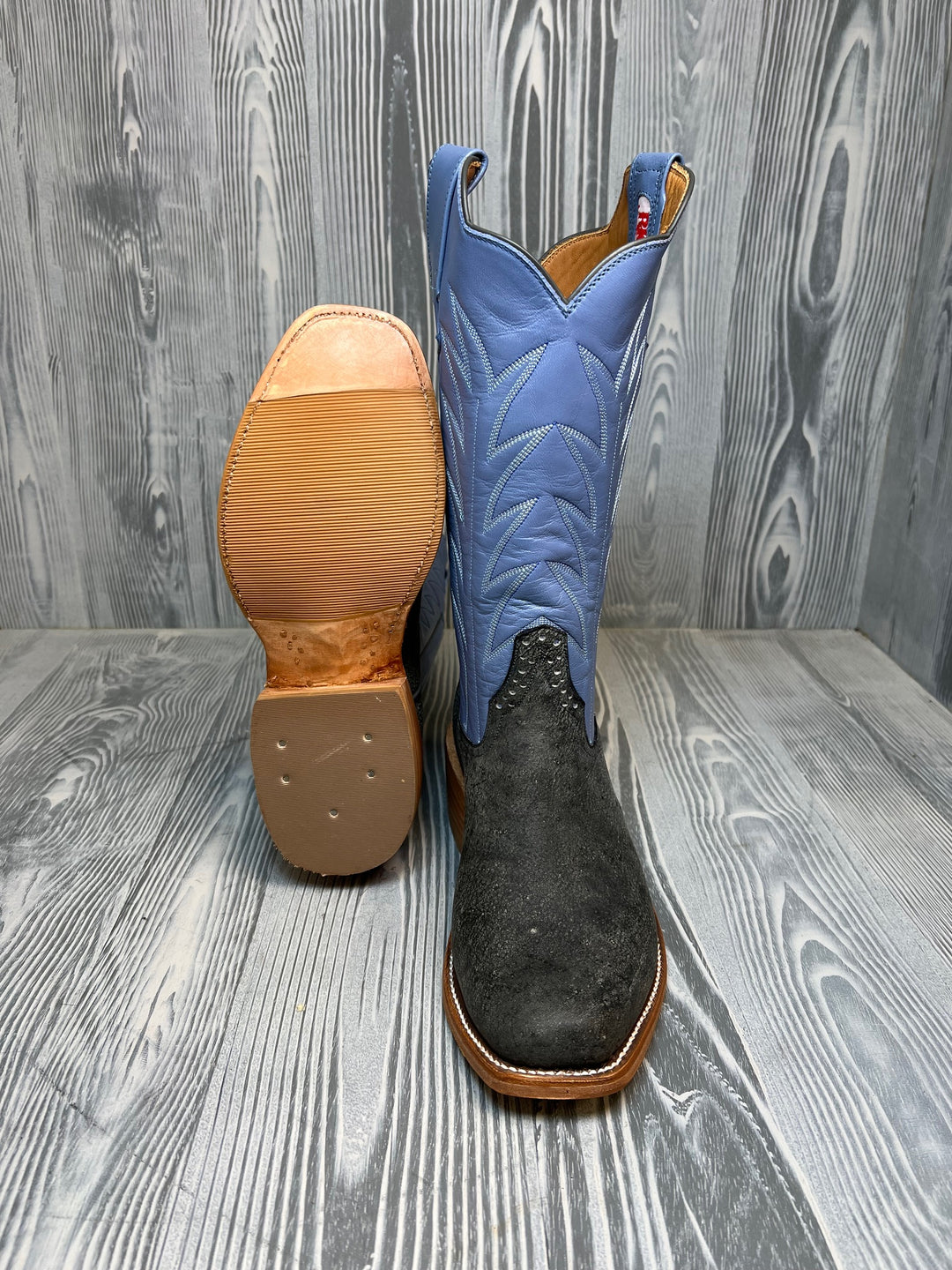 Men's Rios of Mercedes Slate Safari Giraffe with 13" Bellflower Kidskin Tops - Style 109