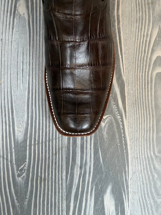 Men's Rios of Mercedes Chocolate Salt Water Crocodile with 13" Oxblood Outlaw Tops - Style 139