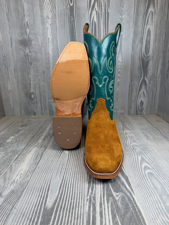 Men's Rios of Mercedes Rust Crazy Horse Reversed with 13" Turquoise Soft Ice Tops - Style # 134