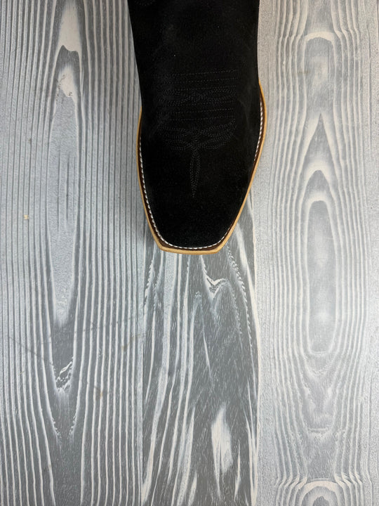 Men's Horse Power Top Hand Black Suede with 13" Blue Goat Tops - HP9502