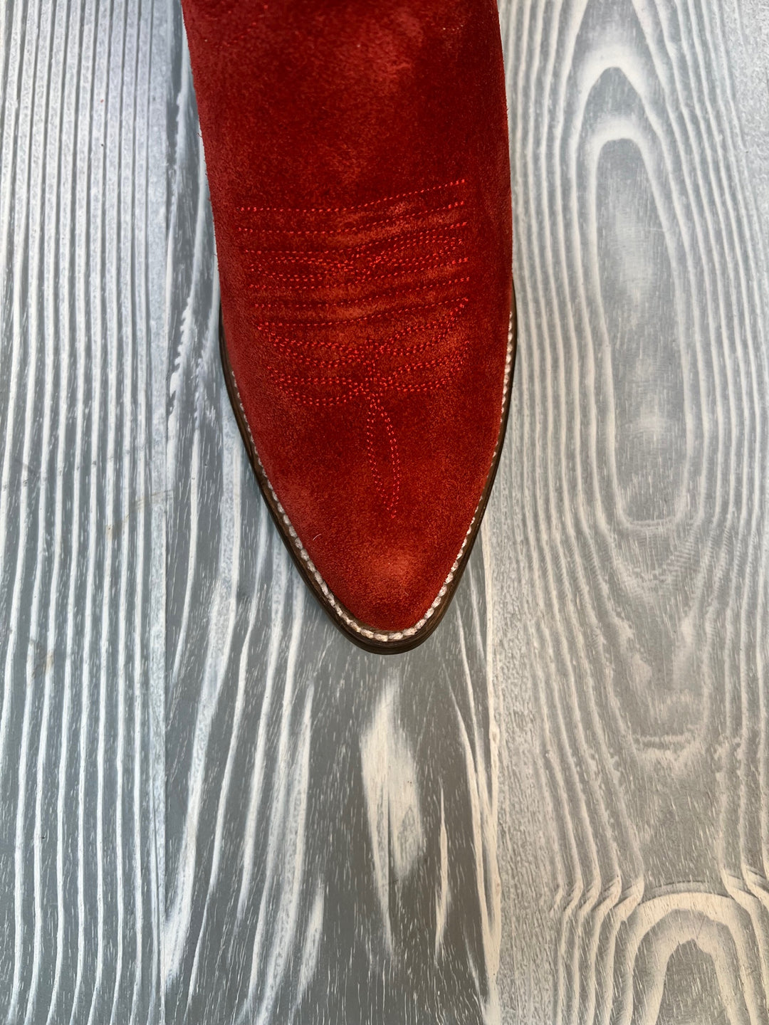 Macie Bean "Drop It Like It's Hot" Red Suede with 15" Rodeo Red Tops - M5238