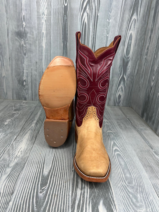 Men's Rios of Mercedes Cognac Wyoming with 13" Burgundy Calf Tops