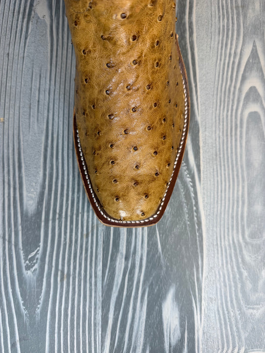 Men's Anderson Bean Antique Saddle Mad Dog Full Quill Ostrich with 13" Tristan Kidskin Tops - Style #225