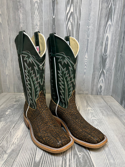 Men's Anderson Bean Antique Saddle Safari Elephant with 13" Green Velvet Kidskin Tops - Style 195