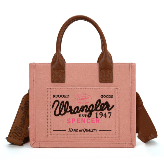 Vintage Wrangler Pink Canvas Tote Crossbody - WG136-8120SPK