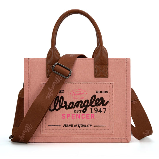 Vintage Wrangler Pink Canvas Tote Crossbody - WG136-8120SPK