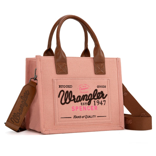 Vintage Wrangler Pink Canvas Tote Crossbody - WG136-8120SPK