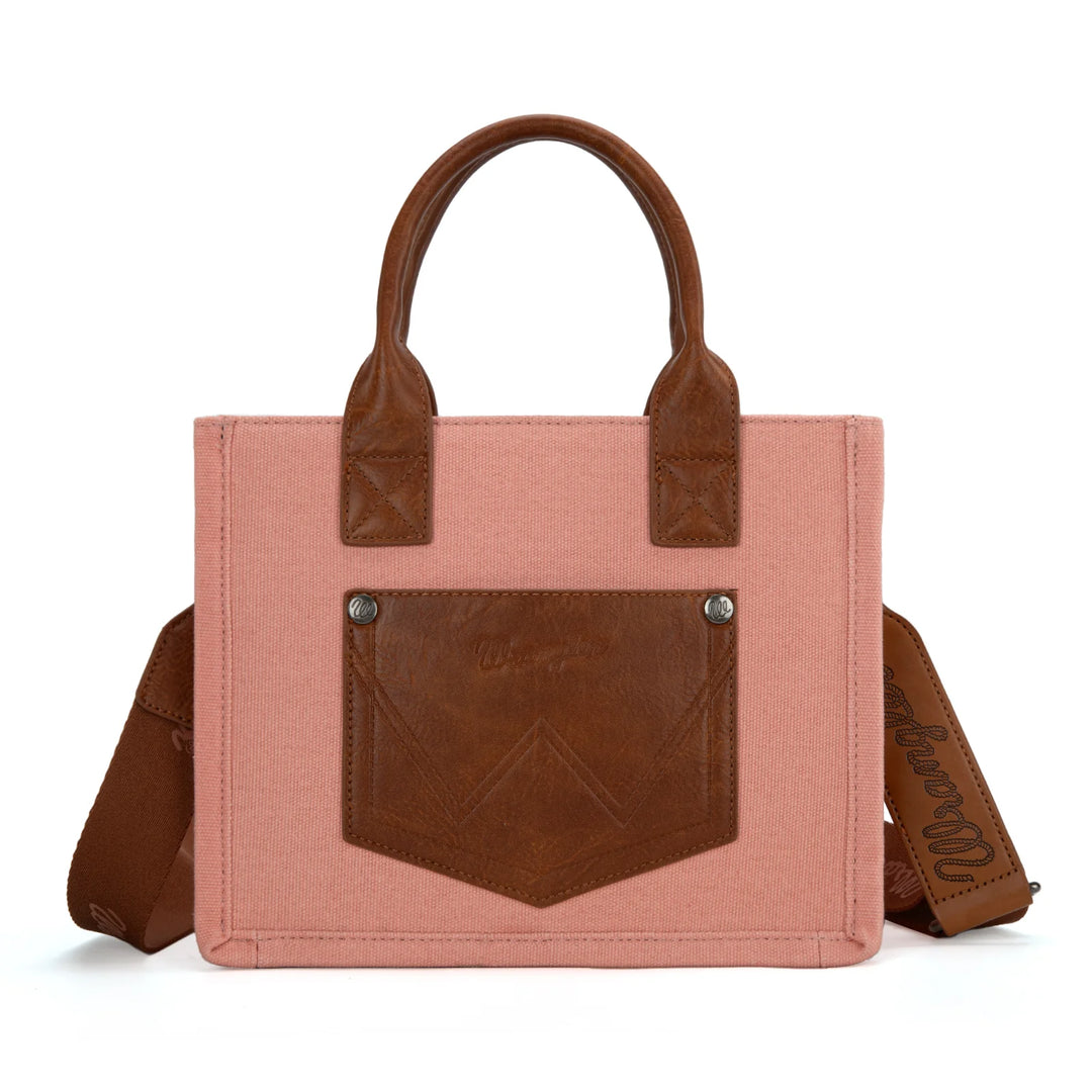 Vintage Wrangler Pink Canvas Tote Crossbody - WG136-8120SPK