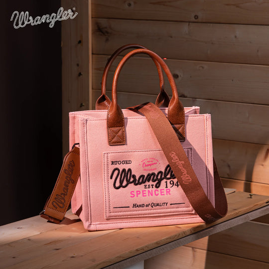 Vintage Wrangler Pink Canvas Tote Crossbody - WG136-8120SPK
