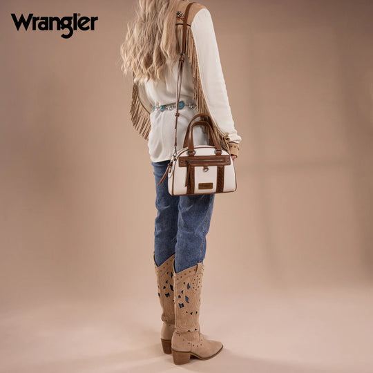 Wrangler Whipstitch Collection Satchel/Crossbody Bag - WG185-5112BG