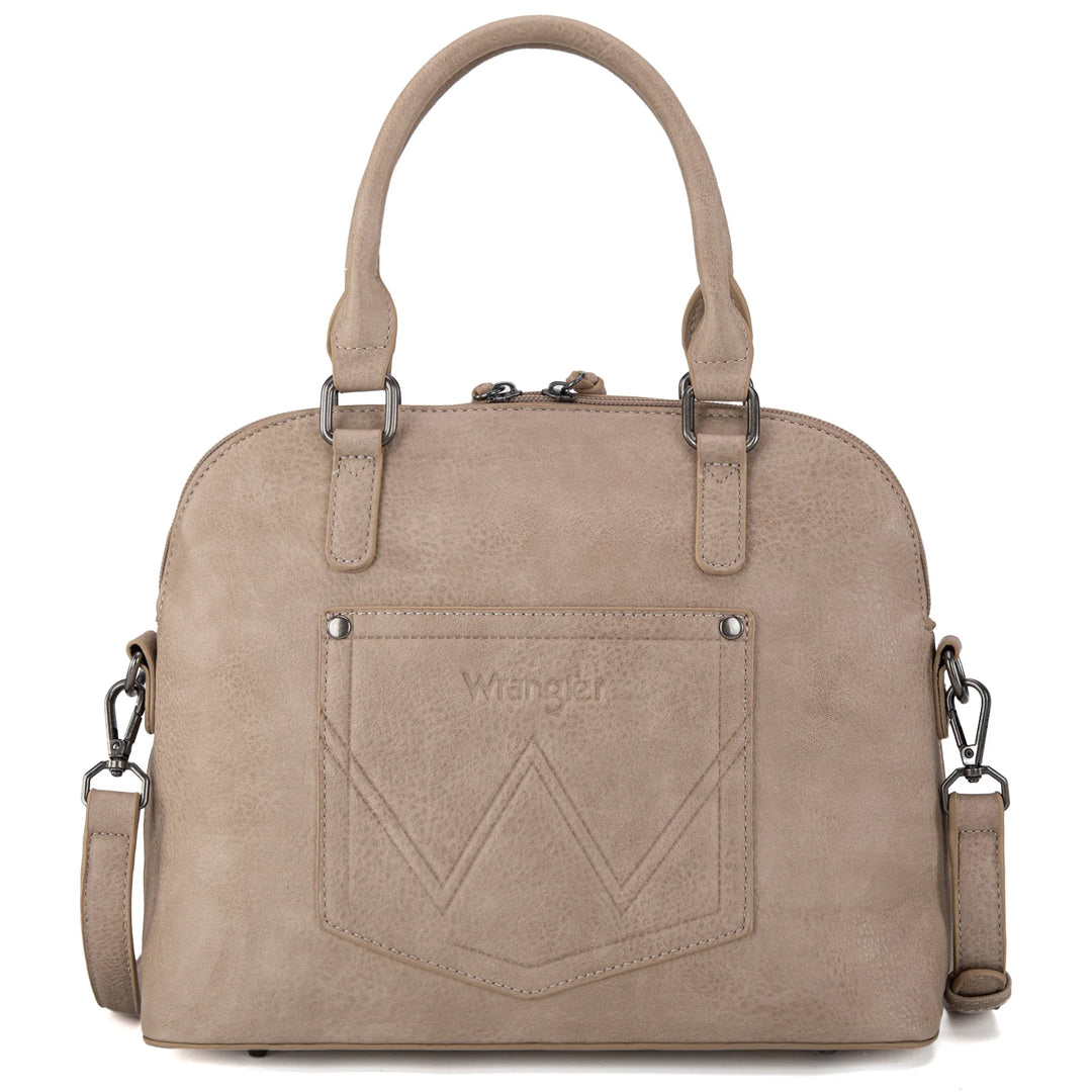 Wrangler Top Handle Classic Barrel Satchel Bag/Crossbody - WG186-9112TN