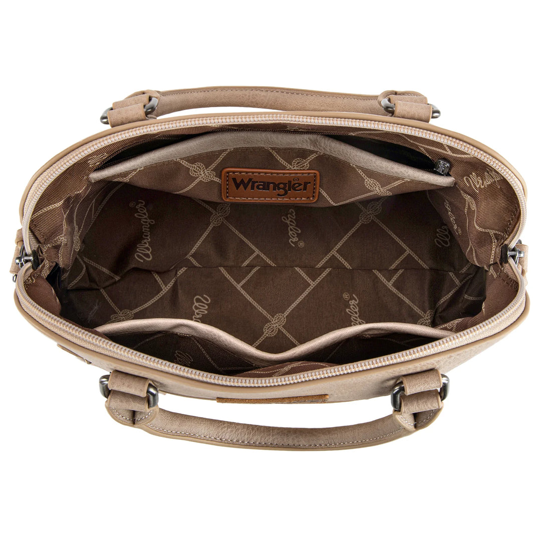 Wrangler Top Handle Classic Barrel Satchel Bag/Crossbody - WG186-9112TN
