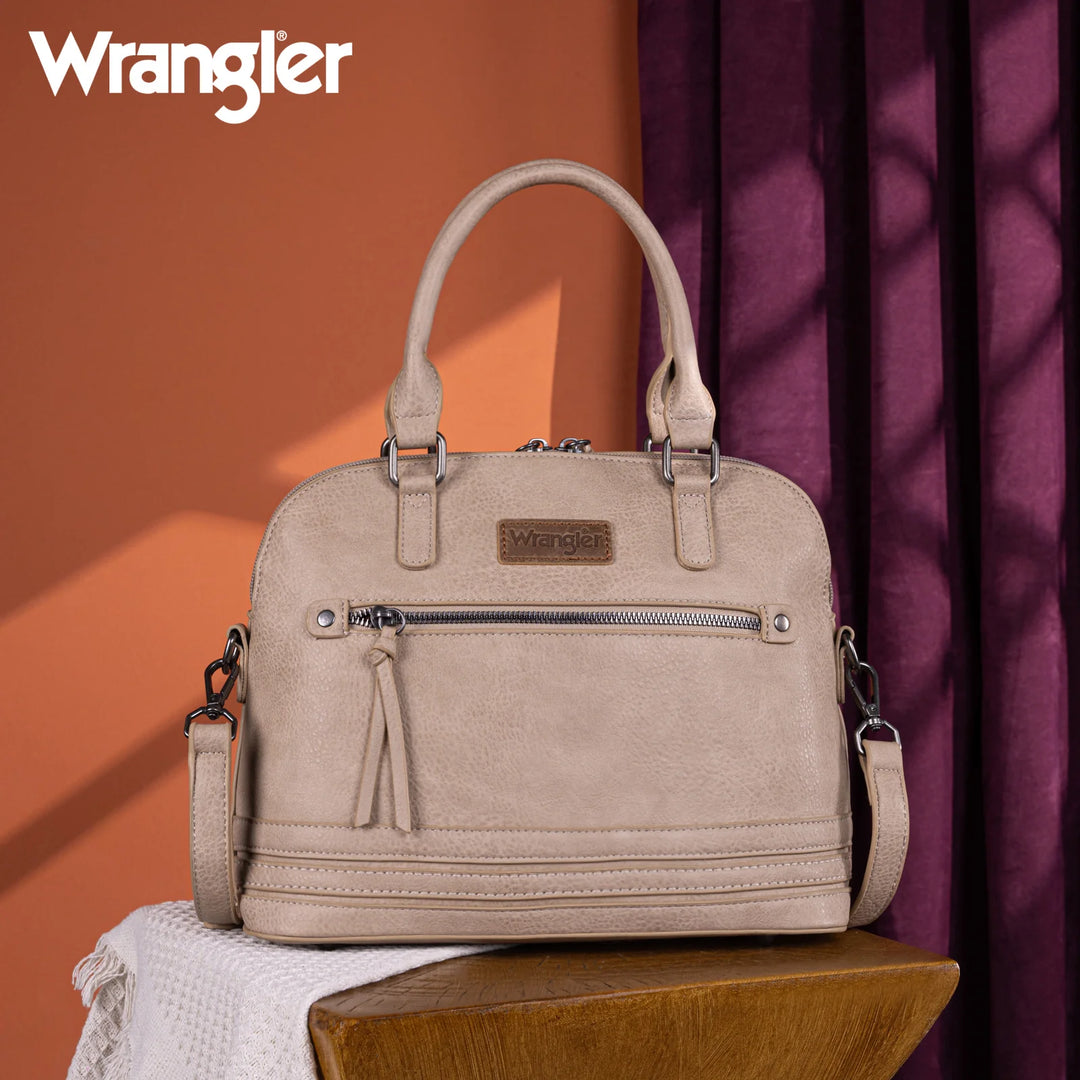 Wrangler Top Handle Classic Barrel Satchel Bag/Crossbody - WG186-9112TN