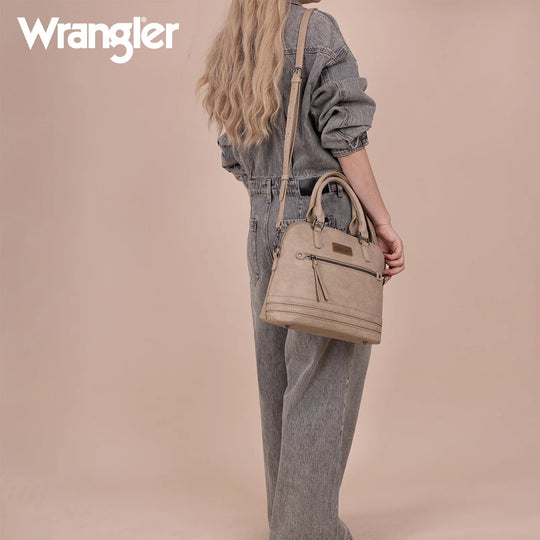 Wrangler Top Handle Classic Barrel Satchel Bag/Crossbody - WG186-9112TN