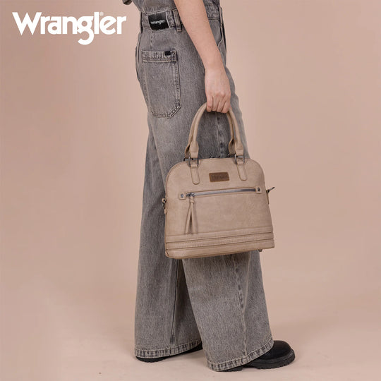 Wrangler Top Handle Classic Barrel Satchel Bag/Crossbody - WG186-9112TN
