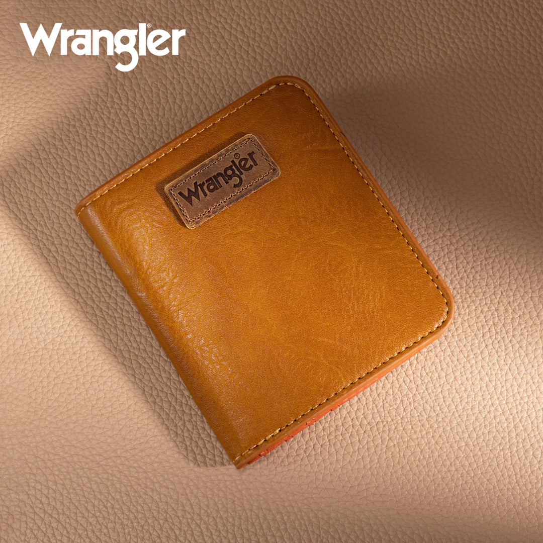 Wrangler Light Brown Small BI-Fold Wallet RFID Card Holder - WG202-W058BR