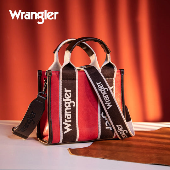 Wrangler Color Block Small Tote/Crossbody - Red - WG2202-292RD