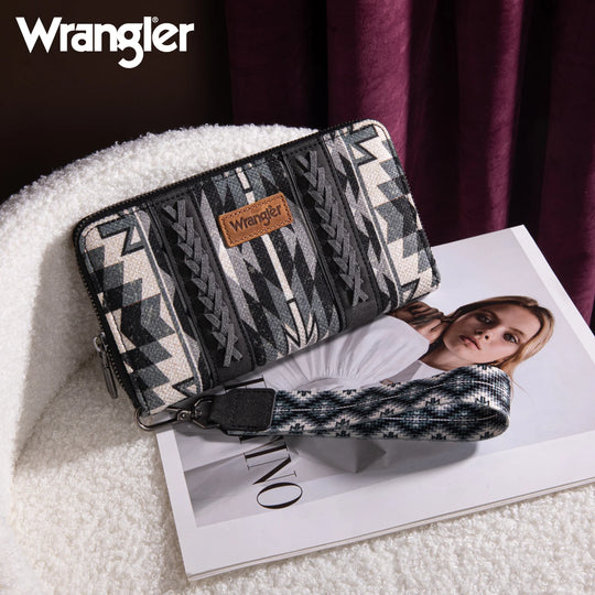 Wrangler Southwestern Black Art Print Wallet - WG2213-W006BK
