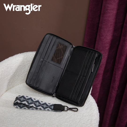 Wrangler Southwestern Black Art Print Wallet - WG2213-W006BK