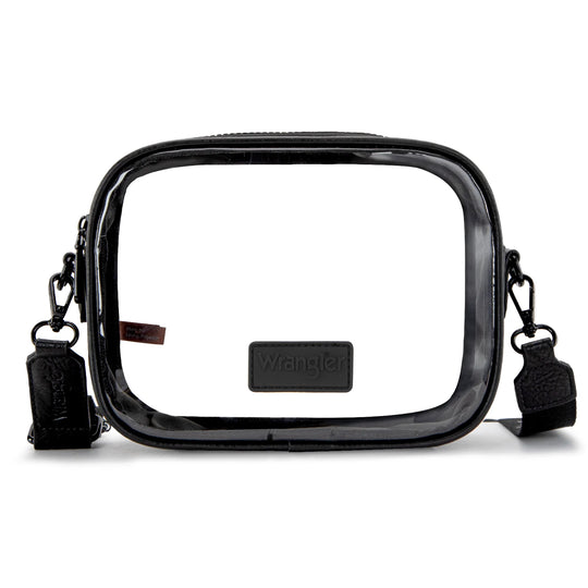 Wrangler Clear/Black Crossbody Bag/Stadium Bag - WG229-603BK