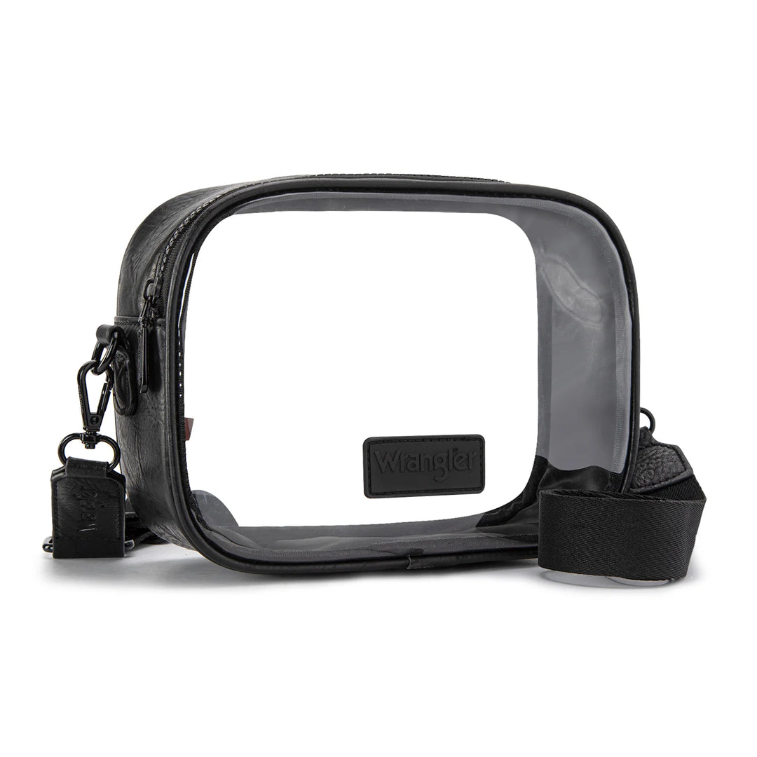 Wrangler Clear/Black Crossbody Bag/Stadium Bag - WG229-603BK