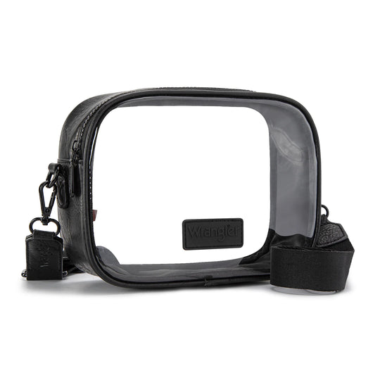 Wrangler Clear/Black Crossbody Bag/Stadium Bag - WG229-603BK