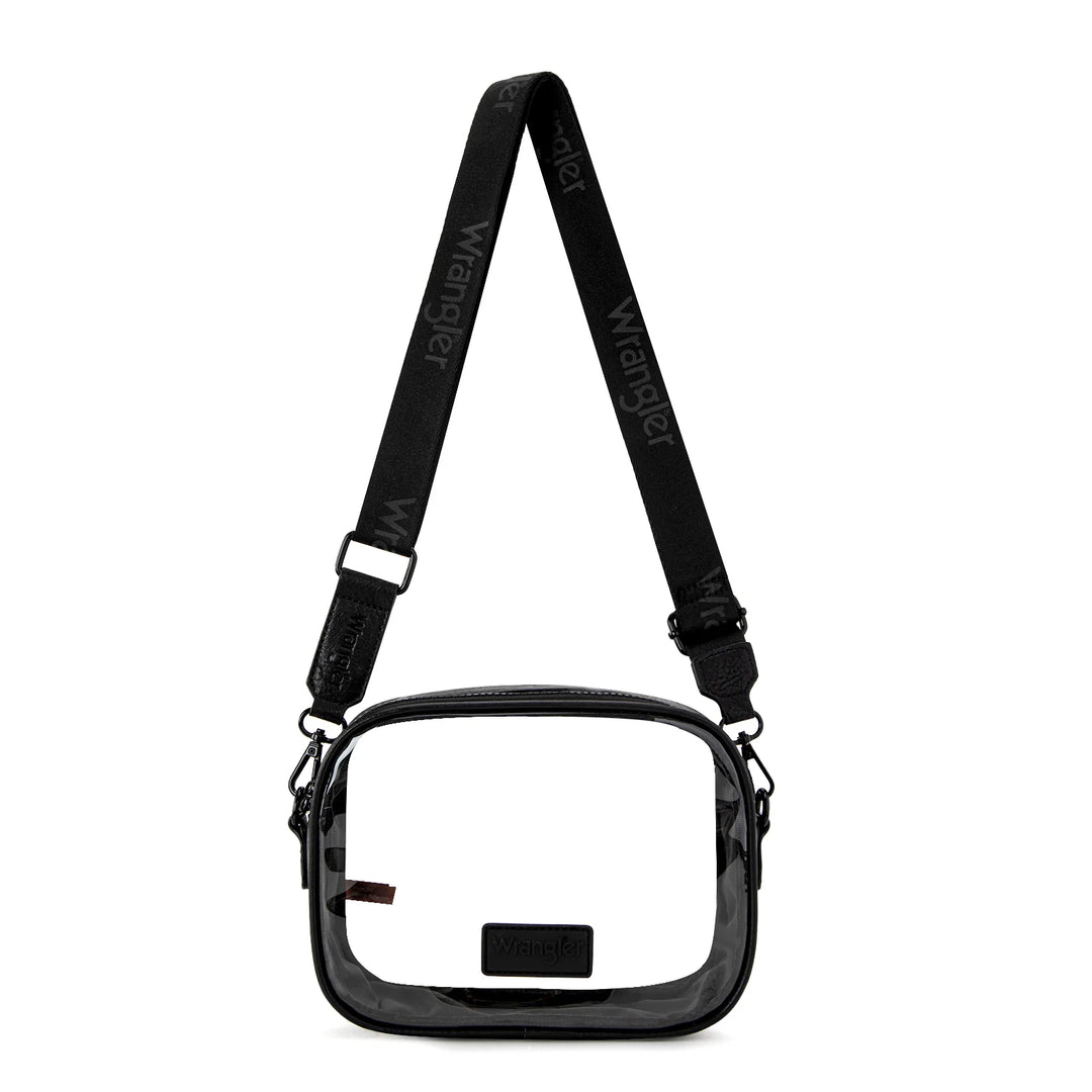 Wrangler Clear/Black Crossbody Bag/Stadium Bag - WG229-603BK