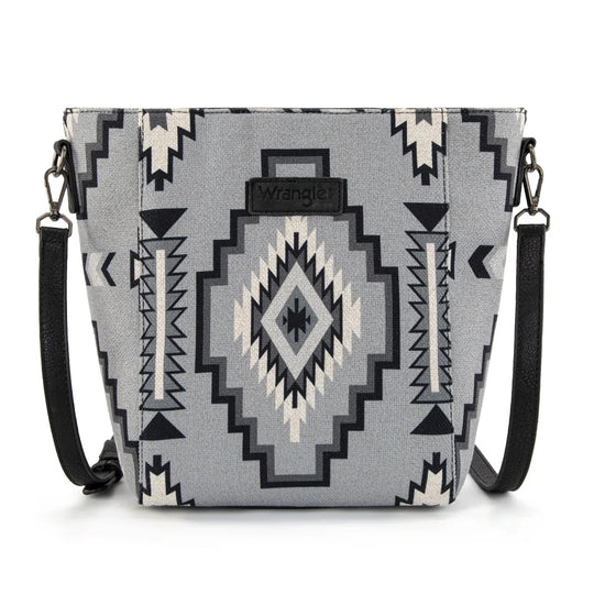 Wrangler Aztec Print Crossbody Bag - Black - WG261-2003BK