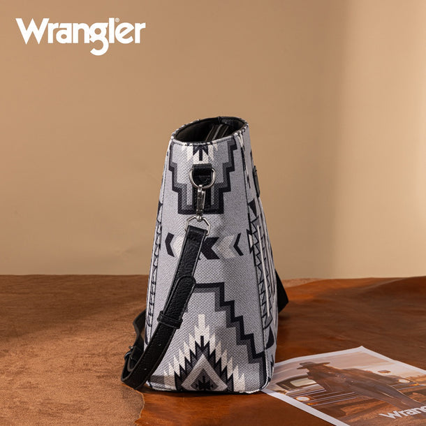 Wrangler Aztec Print Crossbody Bag - Black - WG261-2003BK