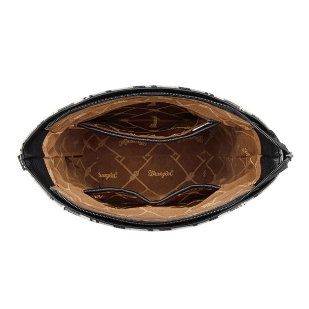 Wrangler Aztec Print Crossbody Bag - Black - WG261-2003BK