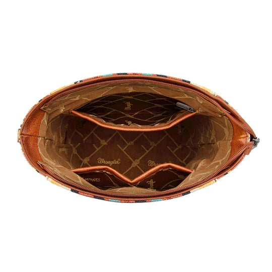 Wrangler Aztec Print Crossbody Bag - Brown - WG261-2003BR