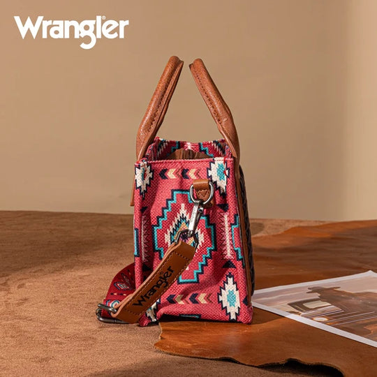 Wrangler Aztec Print Braided Detail Tote Bag - WG261-8866S