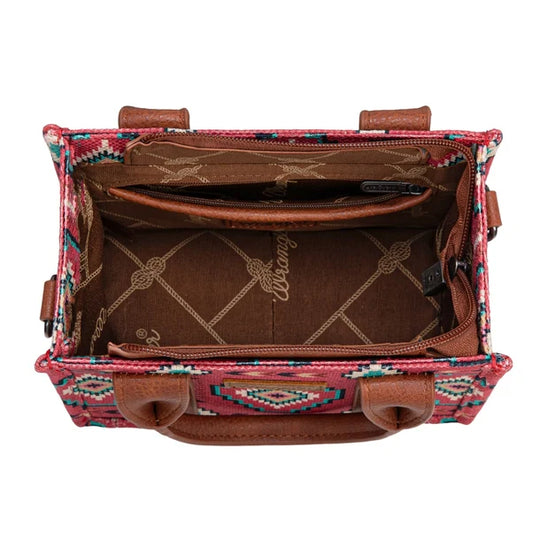Wrangler Aztec Print Braided Detail Tote Bag - WG261-8866S